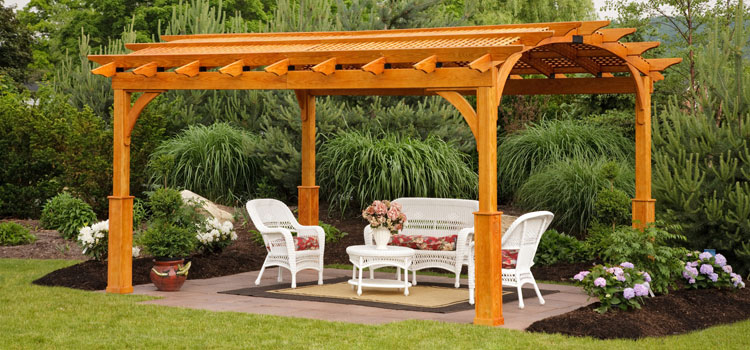 Cedar Wood Pergola Installation in Azusa, CA