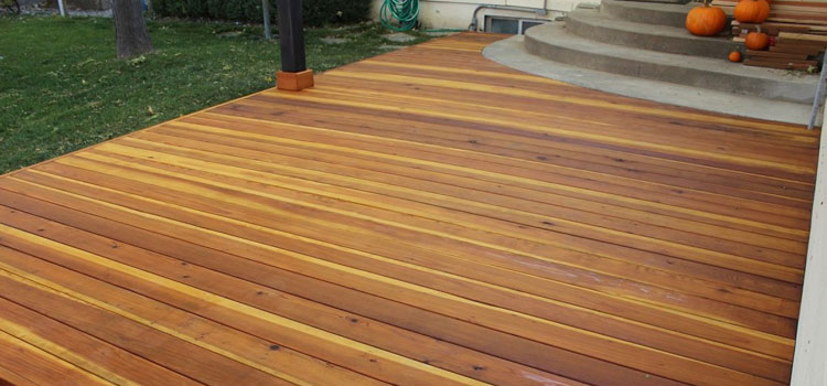 Smooth Redwood Decking in Azusa, CA